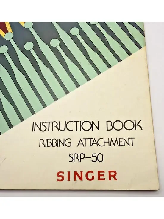 Singer Knitting Machine Ribber SRP-50 Instruction Manual + Part 2 Pattern Book - Picture 2 of 7